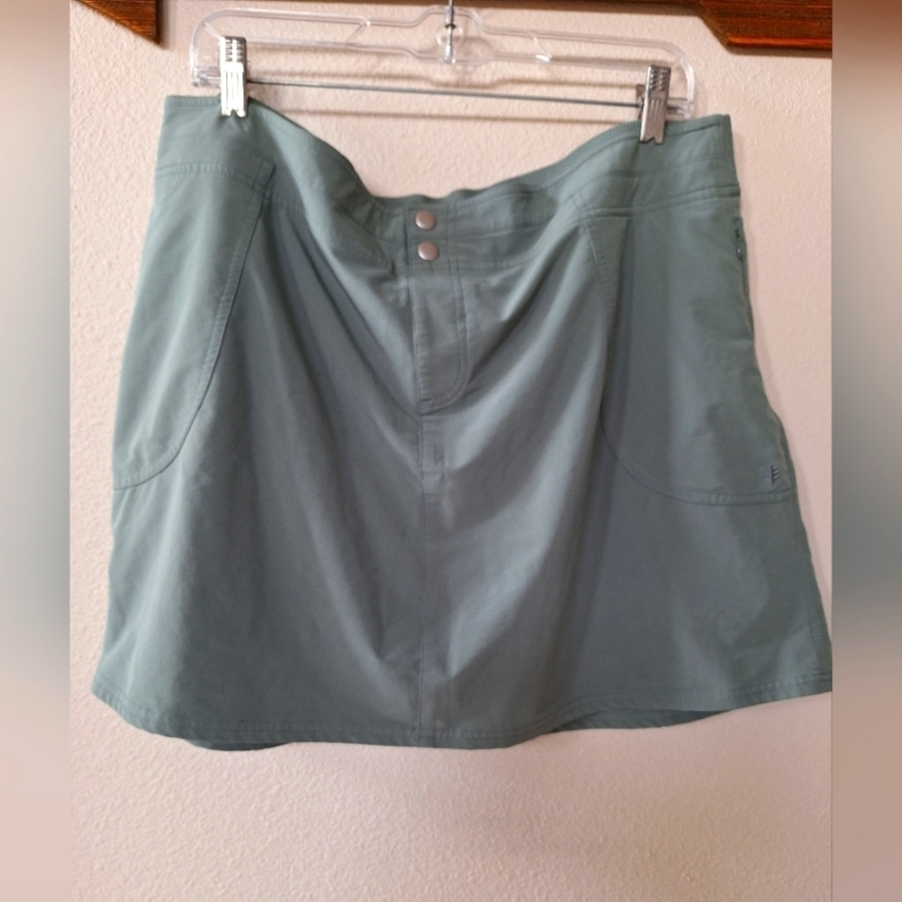 Coolibar Womens Skort Sage UPF 50+ Snap Closure Size XL - Picture 1 of 7